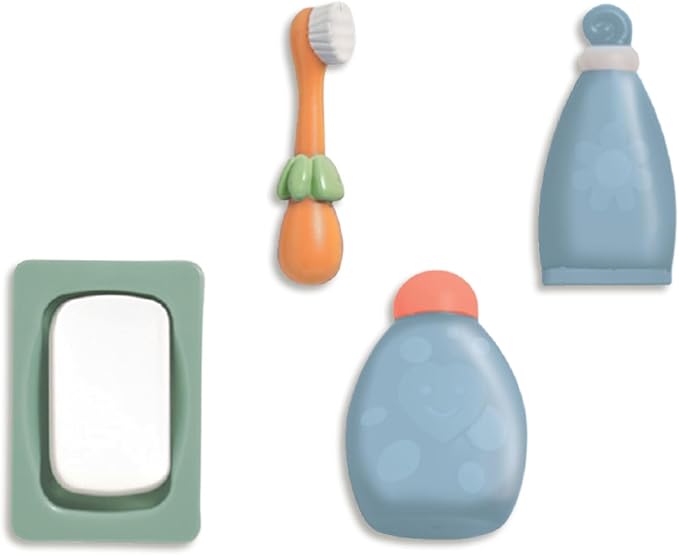 JC Toys - for Keeps Playtime! | Baby Doll Real Working Bath Set | Fits Dolls up to 16" | Shower and Faucet Really Work | Play Accessories | Ages 2+ | Earth Tone Colors