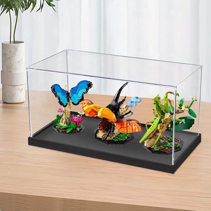 Acrylic Display Case Box for 1/12 Scale Model Car, Dustproof Protective Assemble Cover for Lego Fast and Furious Dodge 42111, Batman Batmobile 42127, Display Box for Collectibles (19.7x7.9x7.9inch)