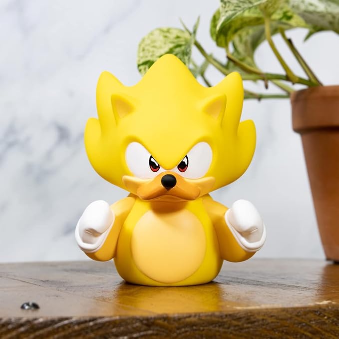 TUBBZ Sonic The Hedgehog Super Sonic Collectable Duck Vinyl Figure - Official Sonic The Hedgehog Merchandise - TV Movies & Games
