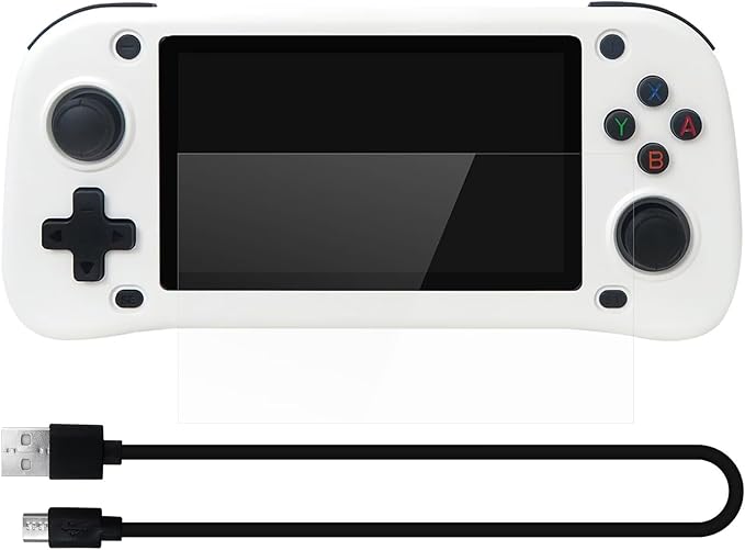 Retro Handheld Game Console with 15000+ Games, HD Gaming Controller, Built-in Multiple Emulators for PS1, for N64, 64GB Storage, 4.3-Inch LCD, TV Output, Long Battery Life(White),Updated by Loner