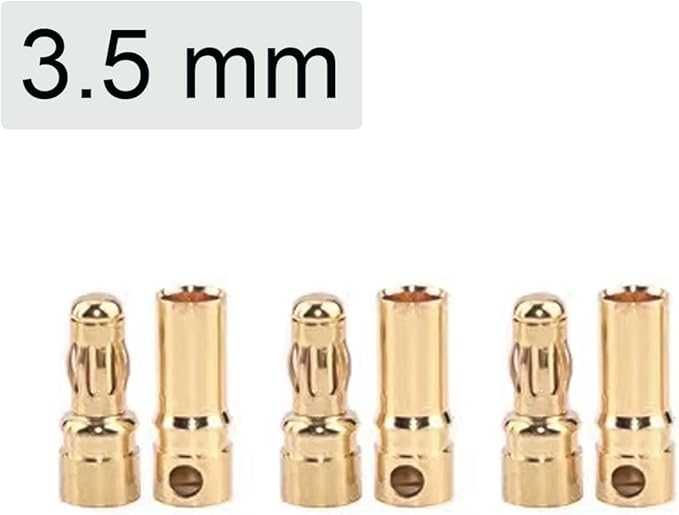 30Pairs 3.5mm Gold Bullet Banana Female Male Connectors RC ESC LIPO Battery Device Electric Motor Wire Parts