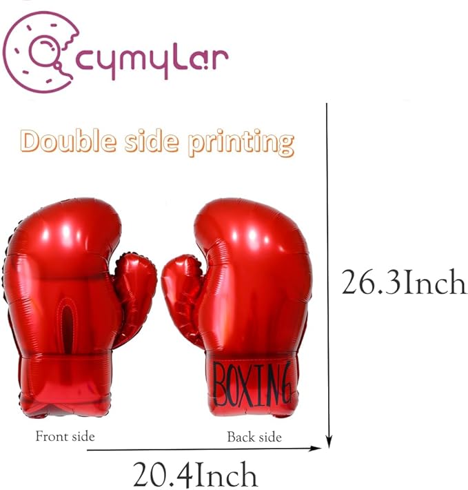 Boxing gloves balloons,boxing party decorations balloons,wrestling birthday party supplies balloon for youth boxing party decor/fight night party balloons
