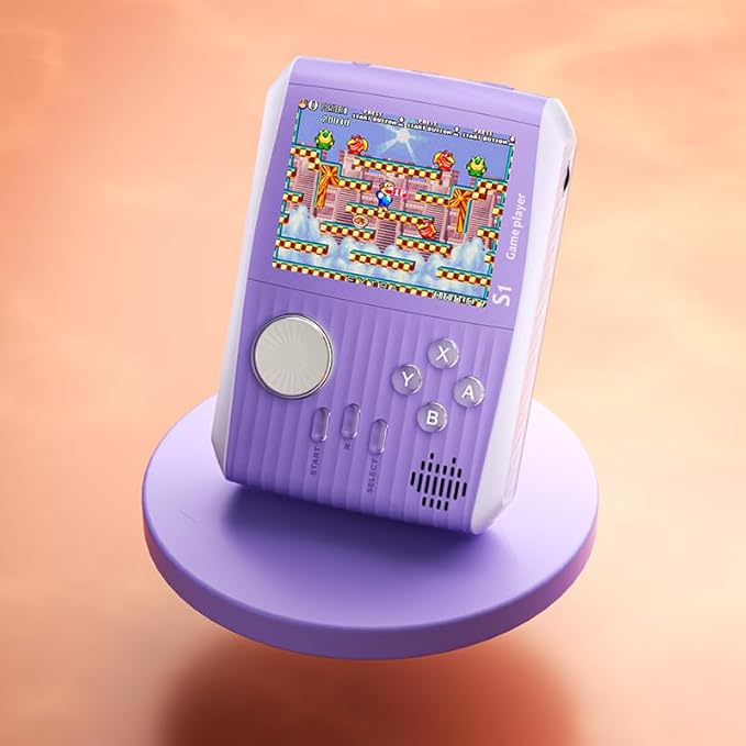 Portable Handheld Games Retro Mini Video Games，Handheld Game Console with 666 Classical FC Game 3.0" Color Screen，Birthday for Boys Girls and Adults (S1-Purple)