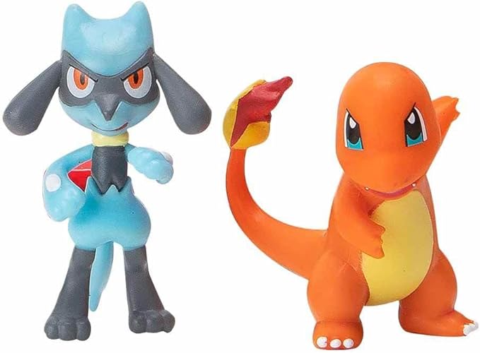 Pokémon Pokémon Surprise Attack Game, Featuring Charmander #1 and Riolu - 2 Surprise Attack Balls - 6 Attack Disks - Toys for Kids Fans