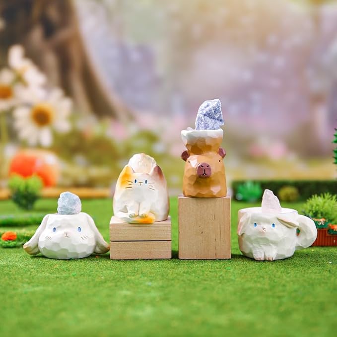 Surprise Box Figures Diamond Crystal Animals Zoo Figurine, Mystery Bag Random Design Action Figures Figurine Collectible Home Desk Car Decoration, Birthday Christmas New Year Gift -Single Box