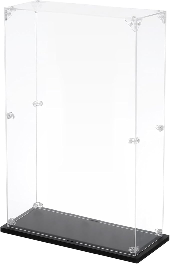 MECCANIXITY Acrylic Display Case, 4''x8''x16'' Clear Display Box Assemble Dustproof Display Box Storage Organizer for Collectibles Action Figures