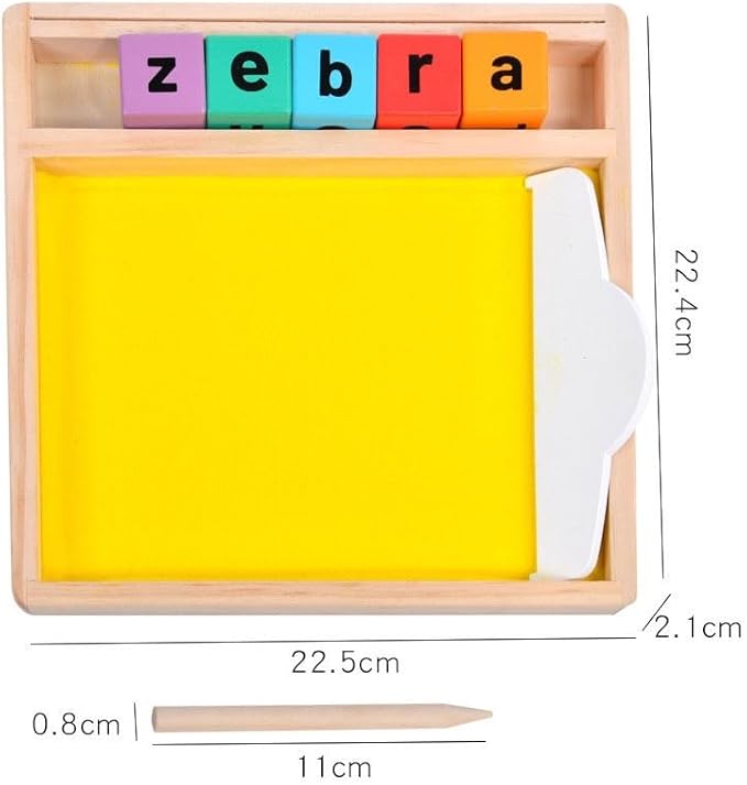 Montessori Sand Writing & Spelling Tray, Early Literacy Learning & Education Handwriting Toy (Ages 3+).