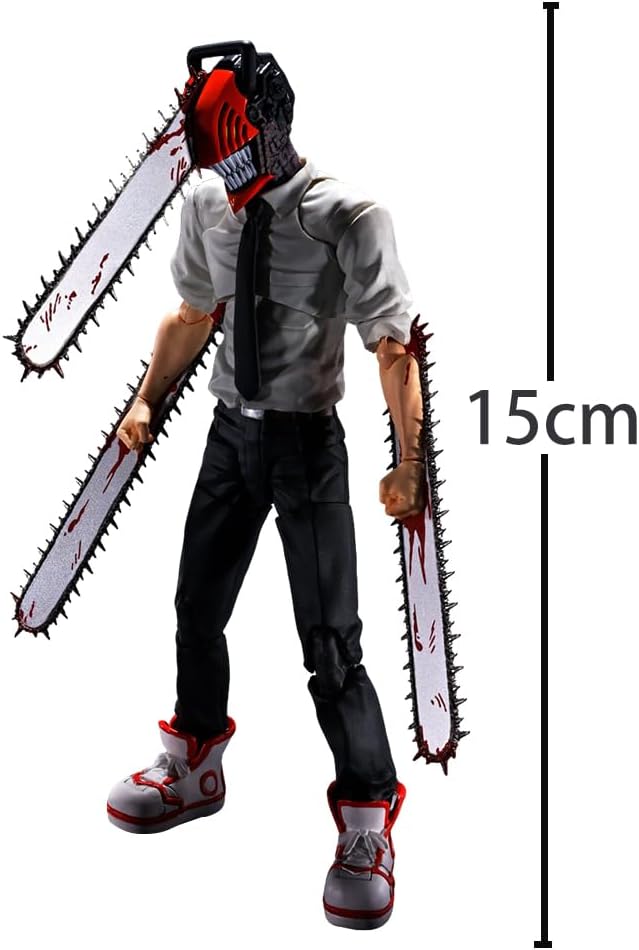 Makima Figure Super Action Statue Joints Movable Anime Figures 5.9" Replaceable Parts Makima Action Figure Collectibles Gifts