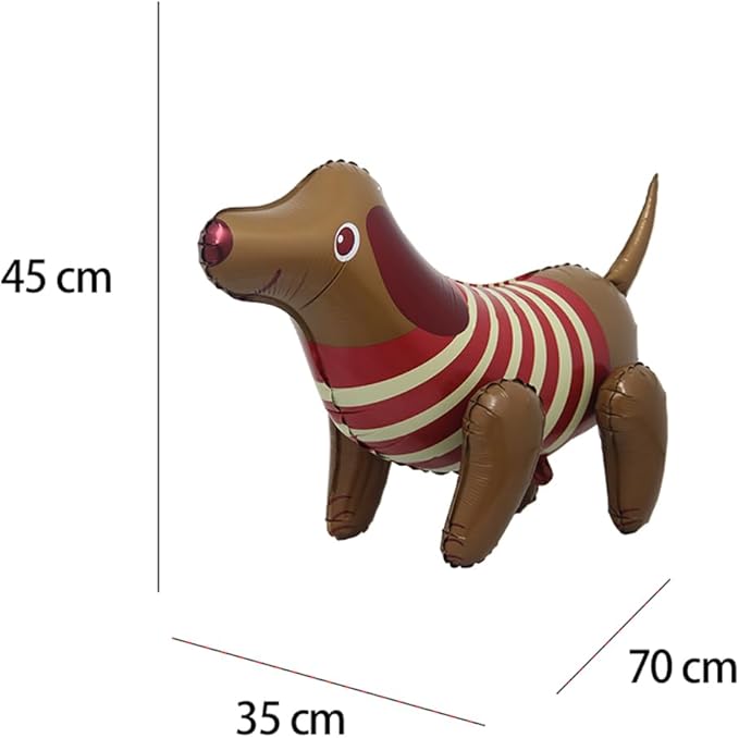 4D Walking Balloons Animal Foil Balloon Lion Panda Alpaca Turtle Cow Horse hippo leopard Ballon Jungle Forest Zoo Theme Baby Shower Birthday Party Supplies (4D Dachshund)