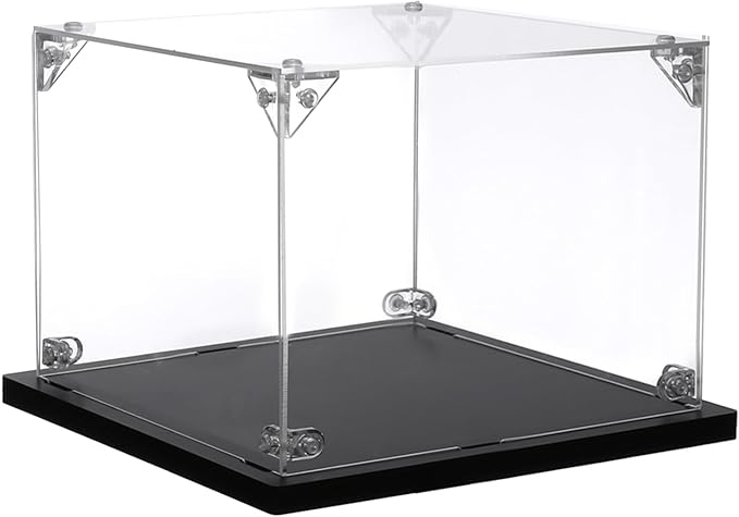 MECCANIXITY Acrylic Display Case, 6x6x4 Inches Clear Display Box Assemble Dustproof Display Box Storage Organizer for Collectibles Action Figures