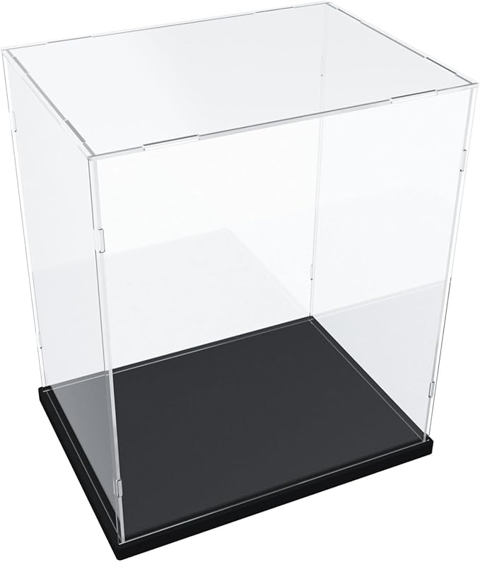 Nynelly Acrylic Display Case for Collectibles - Clear Acrylic Boxes for Lego 75954, 76989 - Thick Base Assemble Dustproof Countertop Showcase, 13.8x9.8x15.7 inch