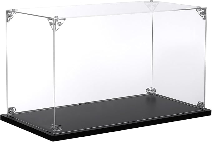 MECCANIXITY Acrylic Display Case, 12x6x6 Inches Clear Display Box Assemble Dustproof Display Box Storage Organizer for Collectibles Action Figures