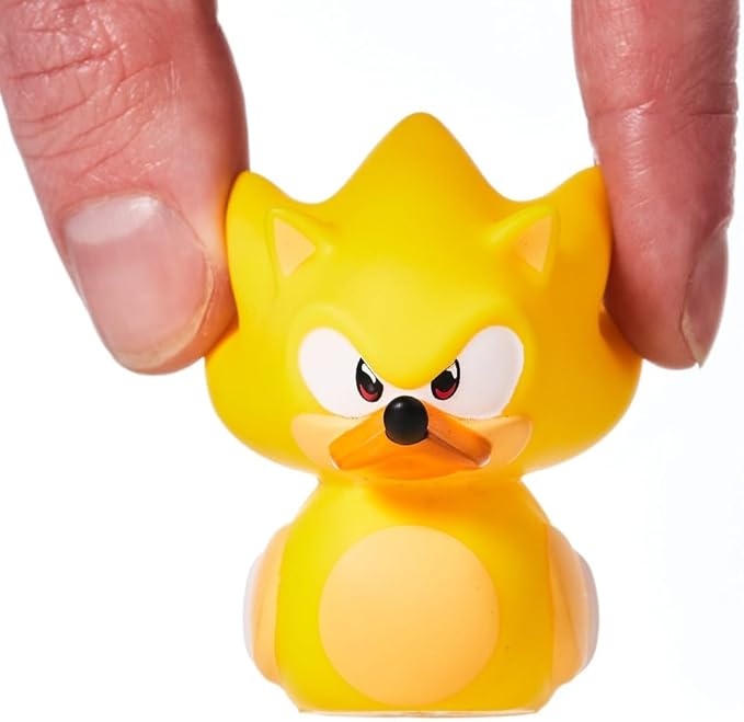 TUBBZ Mini Super Sonic Collectible Vinyl Rubber Duck Figure - Official Sonic The Hedgehog Merchandise - Kids TV, Movies & Video Games
