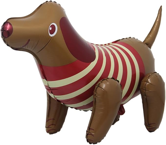 4D Walking Balloons Animal Foil Balloon Lion Panda Alpaca Turtle Cow Horse hippo leopard Ballon Jungle Forest Zoo Theme Baby Shower Birthday Party Supplies (4D Dachshund)
