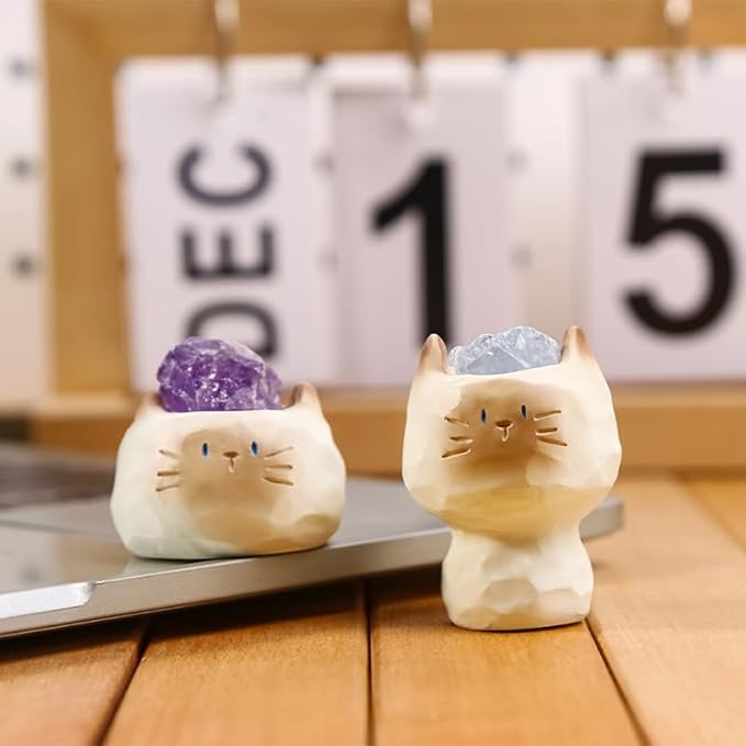 Surprise Box Figures Diamond Crystal Cat Theme, Mystery Bag Random Design Action Figures Figurine Collectible Home Desk Car Decoration, Birthday Christmas New Year Gift, Single Box-1 Box