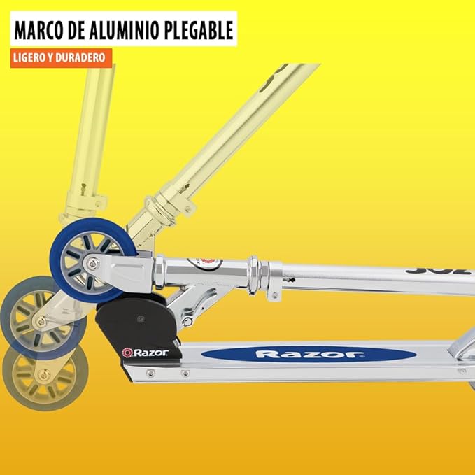 Razor A Kick Scooter for Kids - Lightweight, Foldable, Aluminum Frame, and Adjustable Handlebars