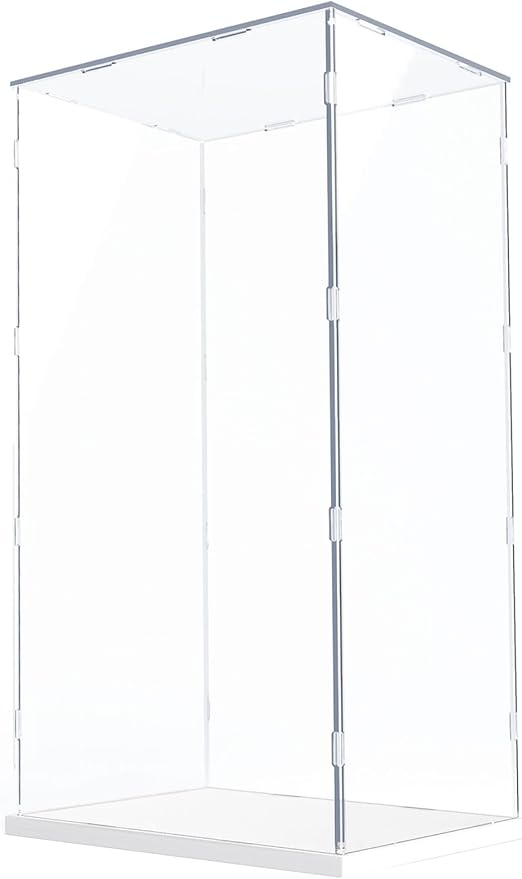 Acrylic Display Case for Bearbrick 1000%, Clear Large Display Box for Collectibles, 29 inch Tall Acrylic Box Display Storage Cube with White Base