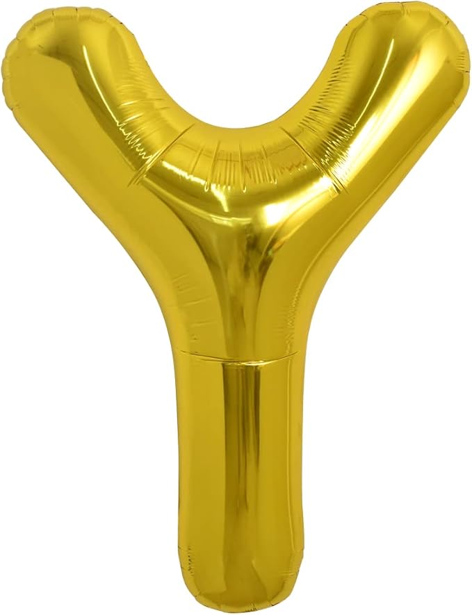 TONIFUL 40 Inch Large Gold Letter Y Helium Balloons,Foil Mylar Big Balloons for Birthday Party Anniversary Supplies Decorations