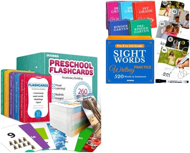 QUOKKA Set of Learning Flash Cards for Kids