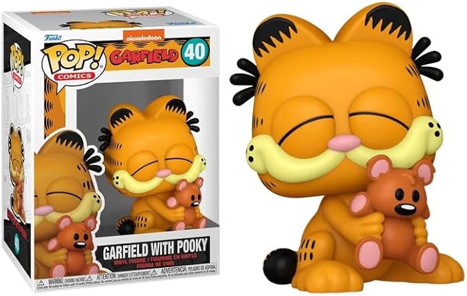 Funko Garfield Hugging Pooky Bear + Pop Protector: Retro Pop! Comics Vinyl Figure (Collector Gift Set Bundled with ToyBop Brand Box Protector Case)