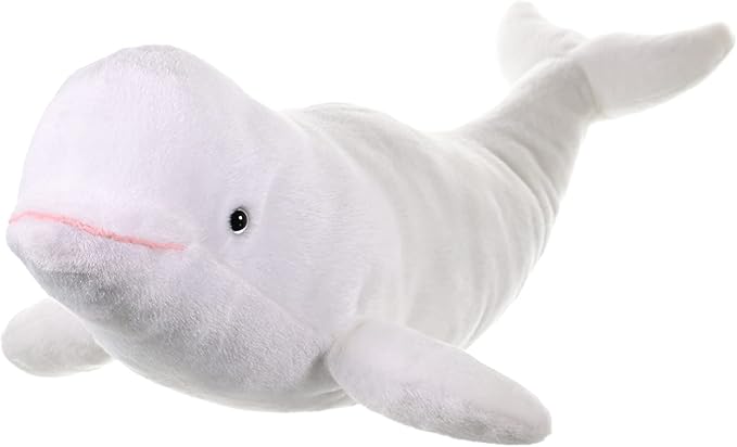 Wild Republic Beluga Whale Plush, Stuffed Animal, Plush Toy, Gifts for Kids, Cuddlekins, 21 inches , White