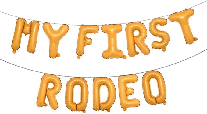 My First Rodeo Party Decoration My First Rodeo Birthday Party Supplies My First Rodeo Banner My First Rodeo Balloons My First Rodeo Backdrop (MY FIRST RODEO Orange)