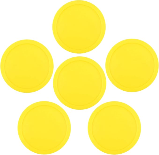 ONE250 3 1/4 inch Air Hockey Pucks, Full Size Goal Packs Replacement Accessories for Game Tables (6 Pcs)