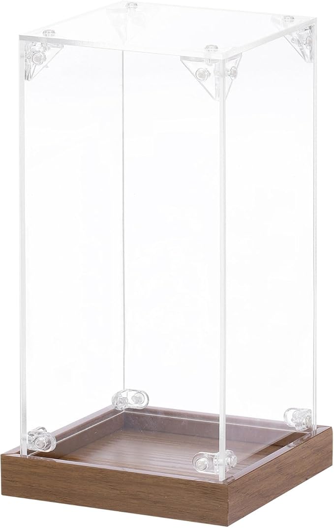 MECCANIXITY Acrylic Display Case, 4''x4''x8'' Clear Display Box Assemble Dustproof Storage Organizer Showcase for Collectibles Action Figures
