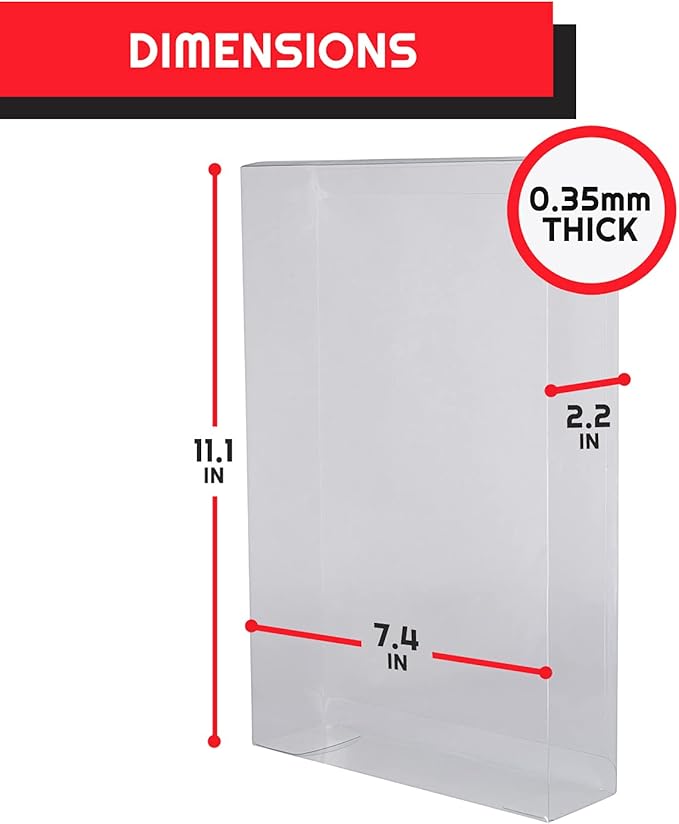 EVORETRO Plastic Box Case Protector for Hasbro Star Wars 40th Anniversary Edition 6 inches Carded Toy Action Figures - 12 Pack - 0.35mm Clear, Scratch, Dust, Impact, Resistant Protective Case