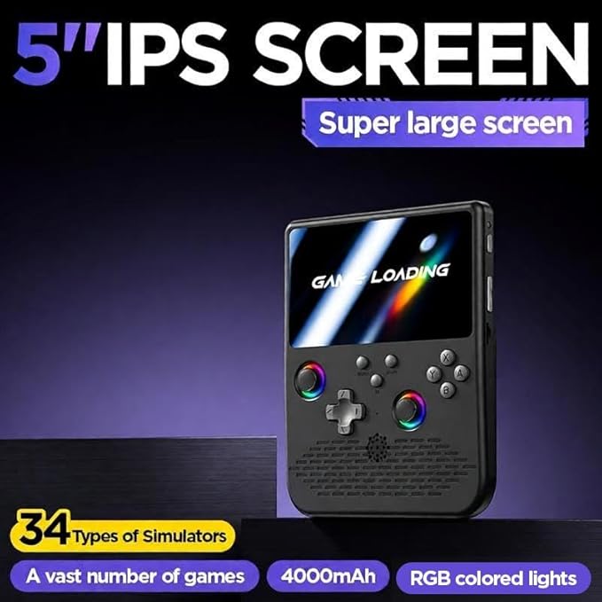 Retro Handheld Game Console, 64G, 5.0 Inch IPS HD Screen, Linux System, Portable Mini Console