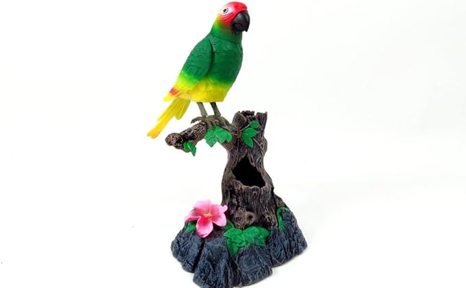 Whimsical Creations - Electronic Pet Novelty Toy Realisitc Looking Talking Parrot