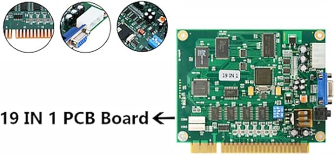 19 in 1 Arcade Classic Game Board VGA Output Arcade Game Board for Jamma Arcade Motherboard