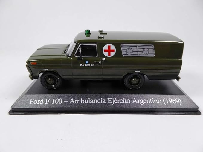 OPO 10 Model car 1/43 Compatible with Ford F-100 1969 Argentina Air Force Ambulance (SA15)