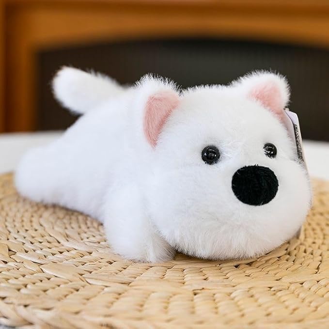 Dog Stuffed Animal Cute Plush Doll Toy 7 inch for Girls Boys Christmas(pa White Dog)