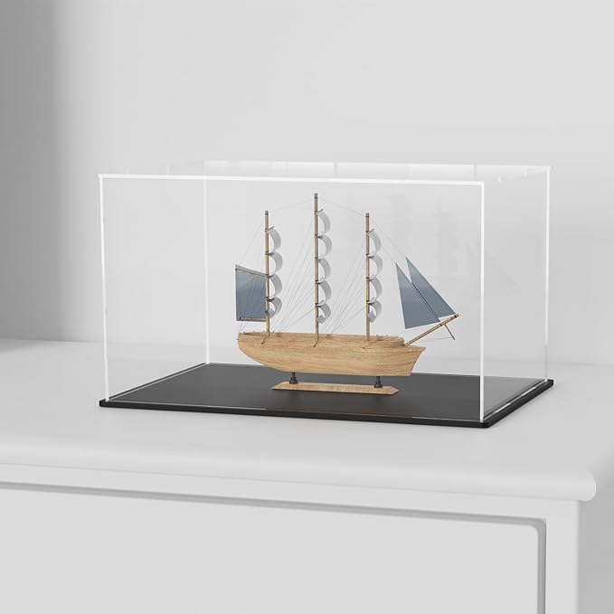 Acrylic Display Case for Showcase, Clear Long Acrylic Box for Displaying 1:24 and 1:32 Diecast Car Models, Collectibles, Figures and Arts
