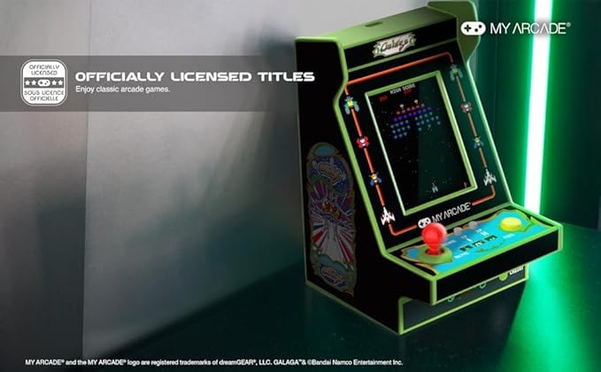 My Arcade Galaga Nano Player - 2 Games in 1, Retro Arcade Classics, 4.8" Mini Arcade Machine