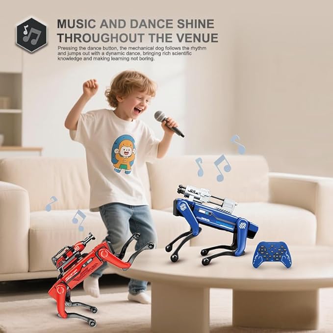 Smart Robot Dog for Kids, Voice & Remote Control Interactive AI Robotic Pet with 30+ Lifelike Actions, Programmable & Dancing STEM Toy, Best Gift