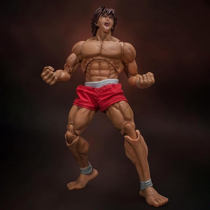 2pcs Hanma Yujiro Action Figure Joints Movable Anime Figures Muscular Man Hanma Figurine Statue Model Collectibles Gift