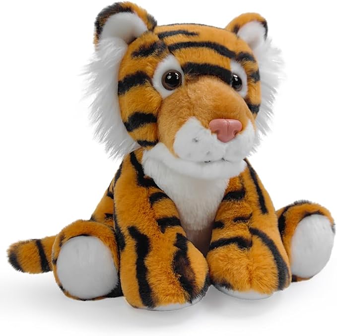 Tiger Stuffed Animal Toys, 8.5 Inch Soft and Cuddly Tiger Plush Animals Toy, Cute and Realistic Animals Gifts for Boys and Girls Toy for Toddlers 1-3