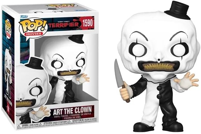 POP Movies: Terrifier - Art The Clown Funko Vinyl Figure (Bundled with Compatible Box Protector Case) Multicolor 3.75 inches