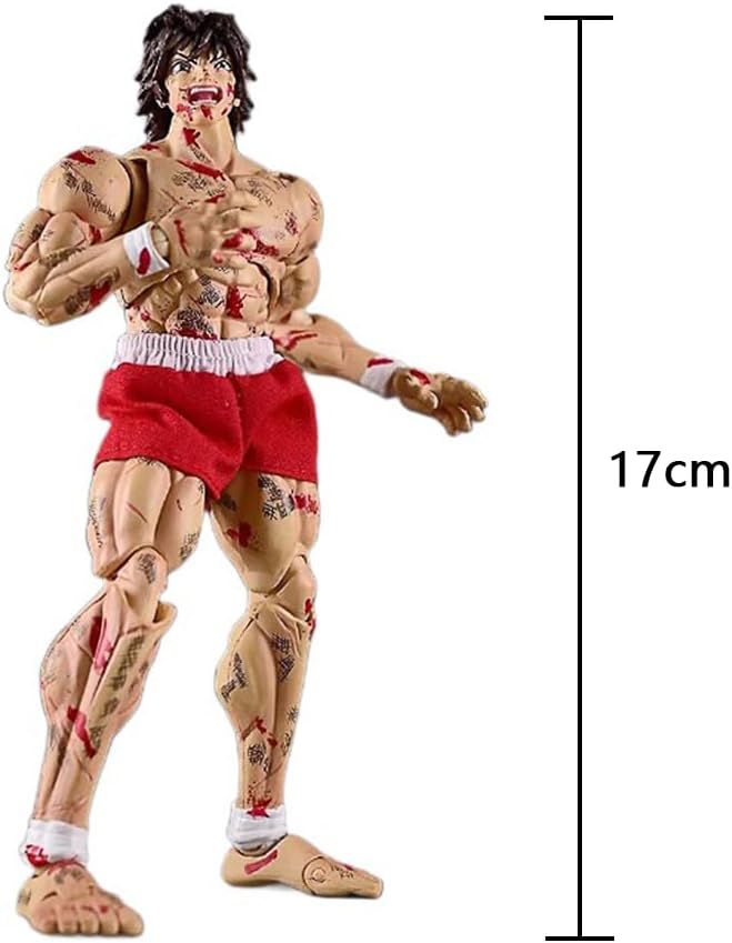 Hanma Yujiro Figure Anime Hanma Action Figure Ultra-Movable Model Statue Interchangeable Accessories Anime Figurine Collectibles