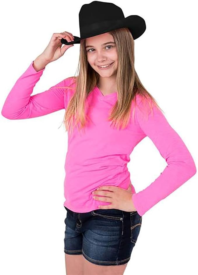 The Dreidel Company Cowboy Felt Western Hat, 22" Circumference Dress Up Costume Clothes for Kids, Pretend Play, Party Favors