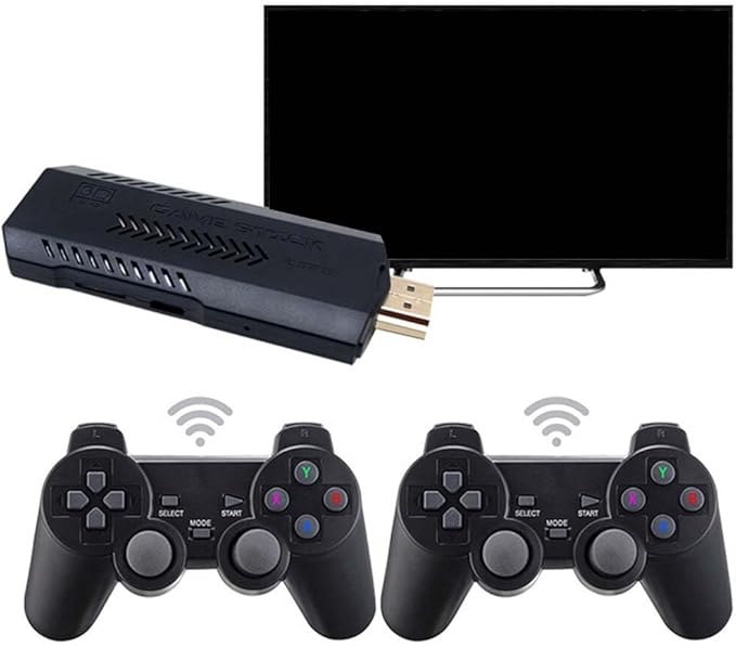 X2 Plus 4K HD Retro Game Stick, Home Video Game Console with 2 Wireless Controllers, HDMI Output, 30000+ Built-in Games (64GB)