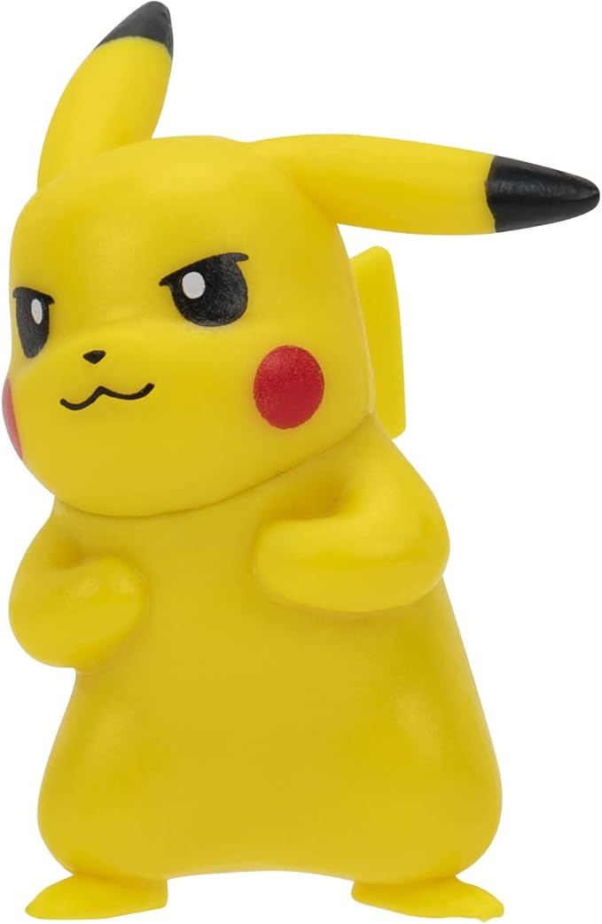 Pokémon Battle Figure 6 Pack-Features 2-Inch Pikachu, Squirtle, Charmander, Bulbasaur, Mimikyu & Toxel-Authentic Details
