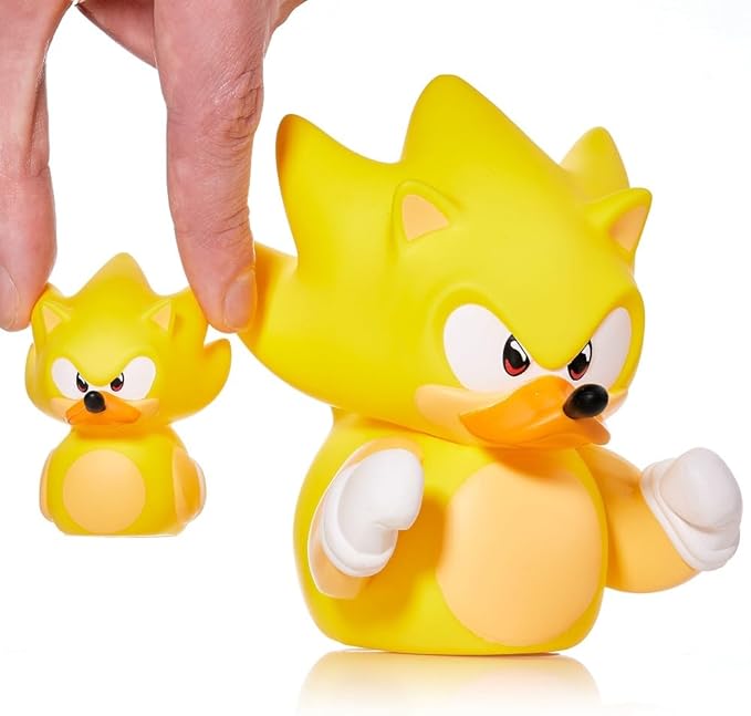 TUBBZ Mini Super Sonic Collectible Vinyl Rubber Duck Figure - Official Sonic The Hedgehog Merchandise - Kids TV, Movies & Video Games
