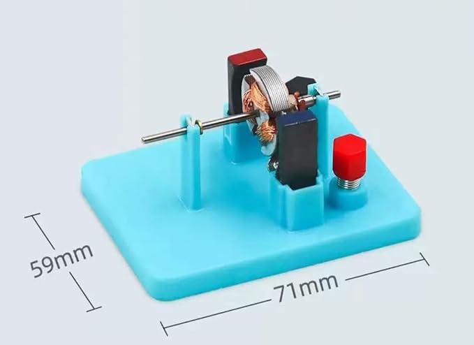 1Pc Blue DIY DC Simple Electrical Motor Assemble KIT,Small in Size and Light in Weight,STEM Science Lab Educational Physics Learning Experiment Ornaments for Electrical Motor,Learning and Education