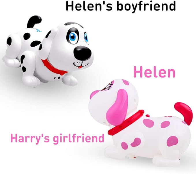 WEofferwhatYOUwant Robot Dog Helen – Interactive Talking Puppy for Girls – Electronic Pet Toy Walks, Talks, Barks, Dances & Sings – Touch Sensors, Bump-n-Go, Lights & Sounds – Toddler Gift Age 2+