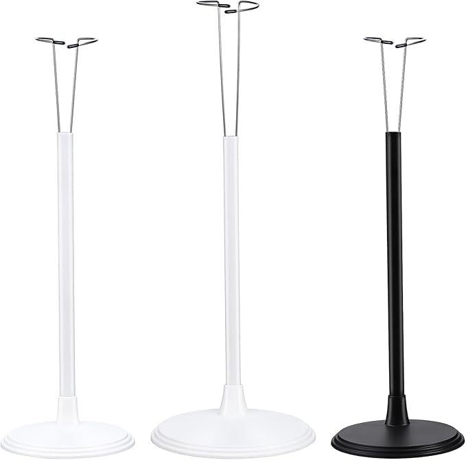 UPKOCH 18 Inch Doll Stand Adjustable Plastic Display Holder 3Pcs Set for 17 to 18 Inch Dolls Action Figures Collectible Display and Storage