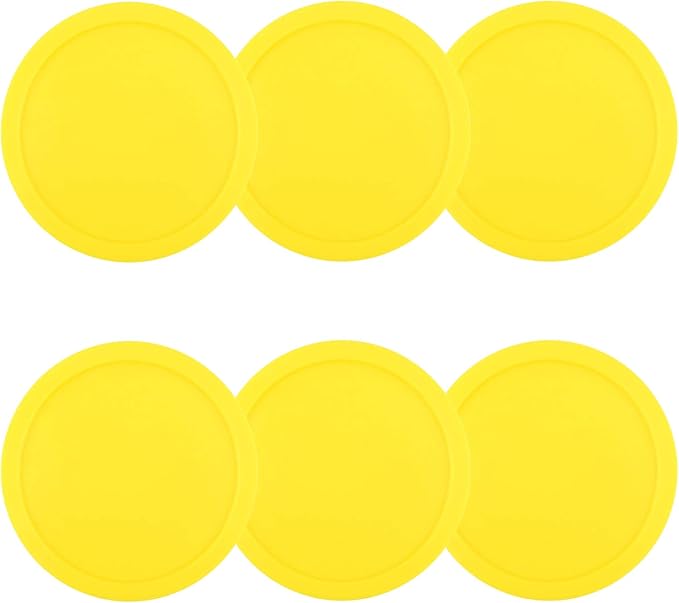 ONE250 3 1/4 inch Air Hockey Pucks, Full Size Goal Packs Replacement Accessories for Game Tables (6 Pcs)