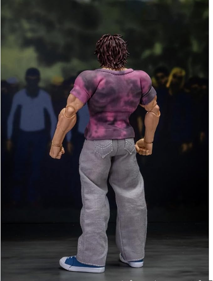 Hanma Yujiro Action Figure 18CM Anime Figure Yujiro Statue Model, Joints Movable Cartoon Manga Figure Handmade Collectible Desktop Decoration for Fans